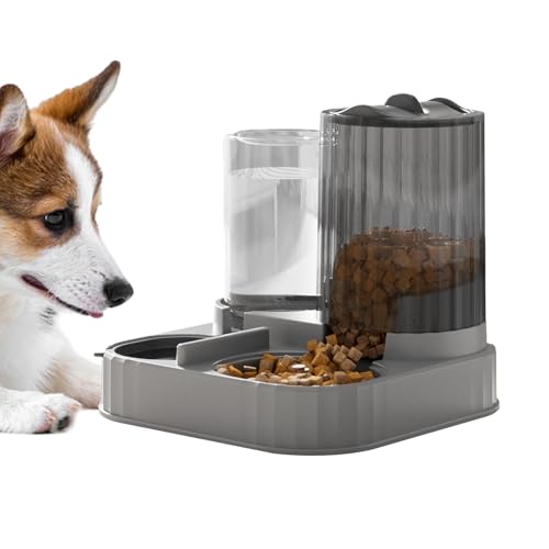 Automatischer Katzenfutterautomat Großer 2 in 1 Fressnapf Spender Futterautomat Für Nassfutter Trockenfutter Für Kitten Und Kleine Katzen Für Drinnen Und Draussen