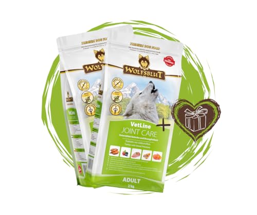 Wolfsblut Vetline Hundefutter - Joint Care 2x2kg - Sparbundel Sparpaket - inklusive Warnicks Tierfutterservice Hundesnack Goodie