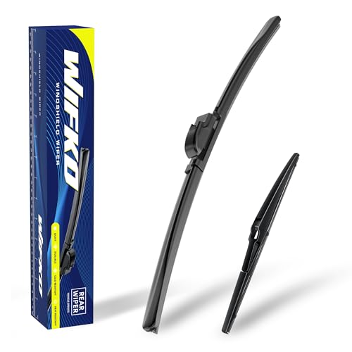 Wifko Scheibenwischer Kompatibel für Toyota Yaris MK3 2012-2019 Wischerblätter Vorne Hinten Set Frontscheibenwischer und heckscheibenwischer Auto Scheibenwischer Zubehör