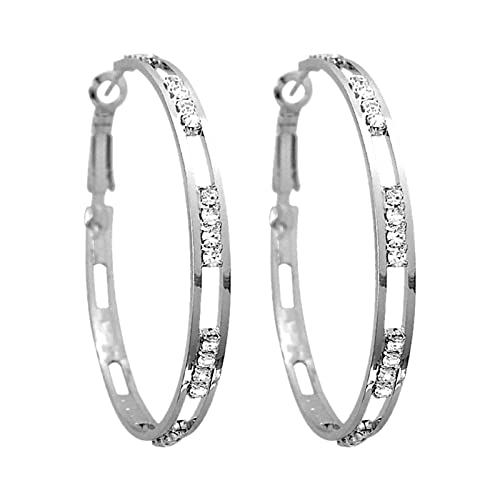 1 Paarße Kreis dünn baumeln elegante Hochzeit Zubehör für Perlen Hochzeit Silver One Size