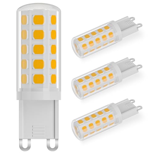 VIIVUU G9 LED Lampe warmweiß LED Leuchtmittel G9 4W Ersatz 40W Halogenlampen LED G9 Warmweiss Birne 400LM Glühbirne 3000K für Kronleuchtern Tischlampen Deckenlampen Nachttischlampen 3 Pack