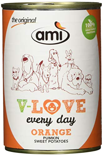 AM Veganes Nassfutter für Hunde V-Love Orange 12er Pack 12 x 400 Grams