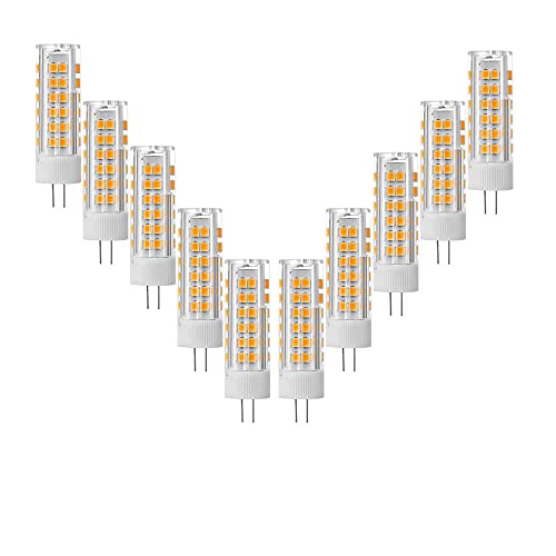 ZHIYUE 10er G4 7W LED Glühbirnen Warmweiß 3000k 700 Lumen AC220-240V Nicht dimmbar 360 Beam Bi-Pin G4 Sockel JC Typ Wohnzimmer Kronleuchter Wandleuchten Küche