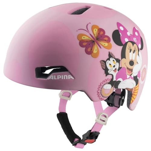 ALPINA Hackney - Leichter Bruchfester Optimal Klimatisierter Fahrradhelm für Kinder Mit Nachrüstbarem LED für Gute Sichtbarkeit Minnie Mouse S 47-51 cm