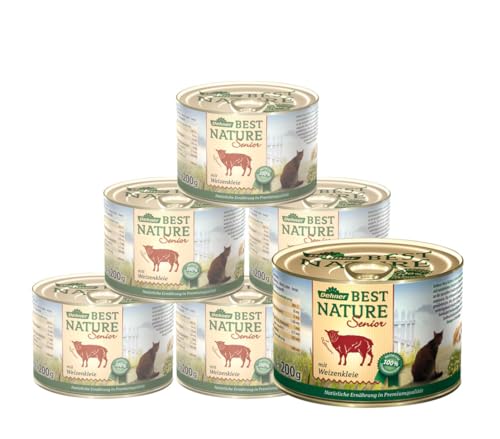 Dehner Best Nature Katzenfutter Senior Lamm und Weizenkleie 6 x 200 g 1.2 kg
