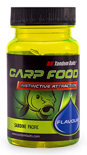 Tandem Baits Carp Food Flavour Pazifische Sardine Karpfen Angeln ohne Mühe Köder zum Große-Fische-Angeln Karpfenzubehör für Profis Hobby-Angler 70 ml