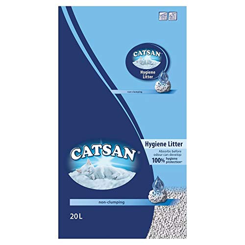 Catsan Hygiene Plus Weiße Hygienestreu mit Extra-Mineralschutz 1 x 20 Liter