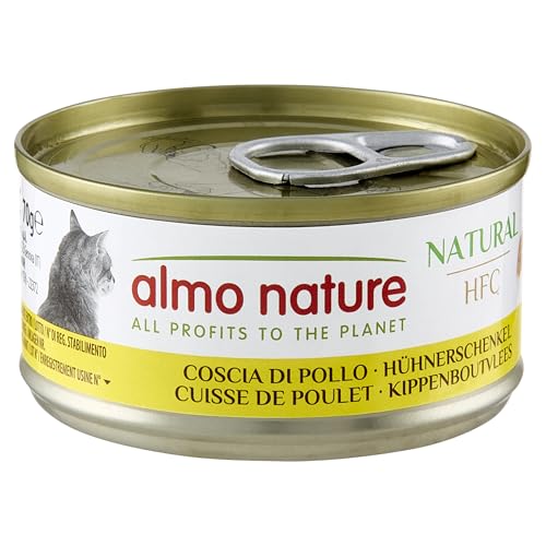 Almo Nature HFC Natural Katzenfutter nass  Hühnerschenkel 24er Packx 70g