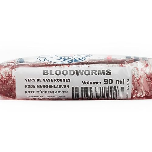 Aquarium Lebendfutter für Fische Rote Mückenlarven 90 ml - Aquarium Lebendfutter