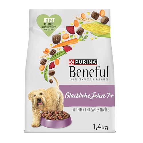  Glückliche Jahre 7 Senior Hundefutter trocken mit Huhn Gartengemüse 6er Pack 6x 1 4kg