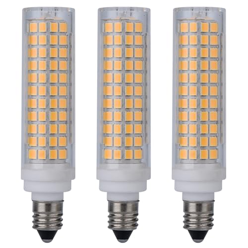yongjia E11 dimmbare LED-Keramik-Glühbirnen 10W 1000 Lumen E11-Glühbirnen Mini-Kerzenhalter-Sockel 3 Stück Color 6500K