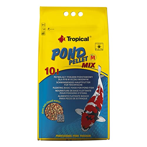 Pond Pellet Mix Size M 10L 1100g   Schwimmendes Teichfischfutter Pellets für alle Kaltwasserfische
