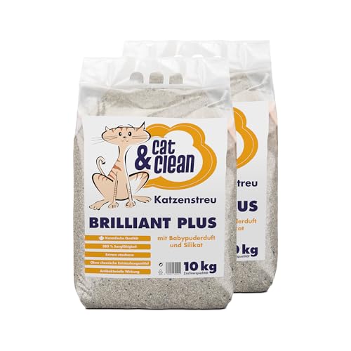 Cat Clean Katzenstreu Der Extraklasse Klumpendes Einstreu Extrem Saugfähig Naturprodukt Aus Bentonit Brilliant Plus 20