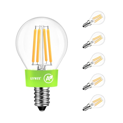LVWIT 2.2W E14 LED Warmweiss Tropfenform Energieklasse A Filament Lampe Glühfaden Tropfenlampe 2700K 470 Lumen ersatz 40W Rustikalampe Tropfenform 6er Pack Nicht Dimmbar