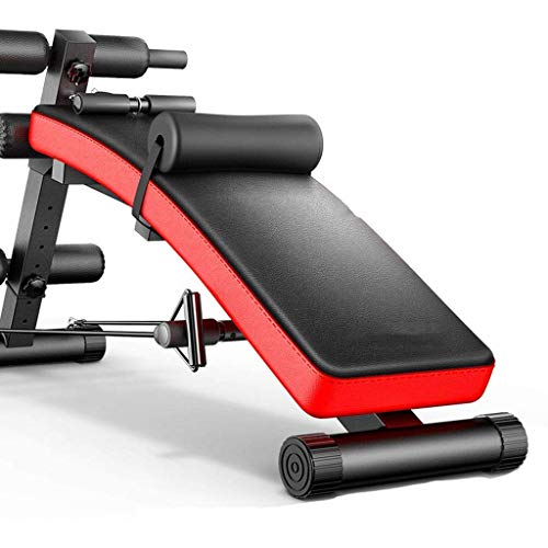 XDLEDMKIZ Hantelbänke Multifunktions Rückenlehnenbrett Sit up Stuhl Heimtrainer Fitnessgeräte klappbare Bauchmuskelmaschine Selbsttraining
