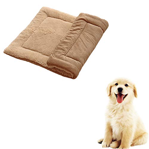 KANKOO Kuscheldecke Hund Hundekiste Bett Hundekiste Flauschige Katze Flauschige Waschbares Hundebett Welpendecken Khaki M