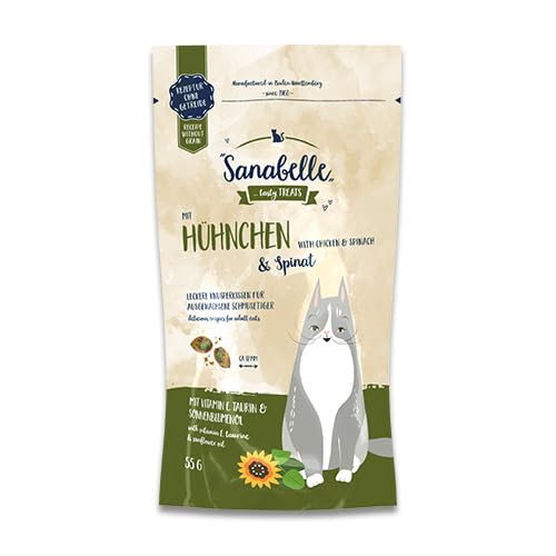  Knusperkissen Huhn Spinat Ergänzungsfuttermittel für augewachsene 20x 55 g