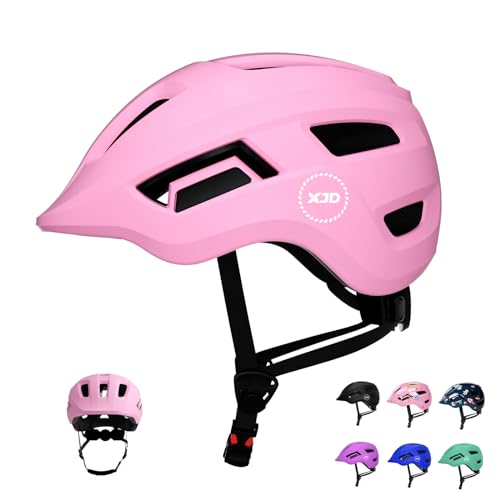 XJD für 2 8 Jahre Mädchen Jungen Skaterhelm Baby Verstellbar Helm Fahrrad Kleinkind für Roller Scooter Sporthelm Rosa XS