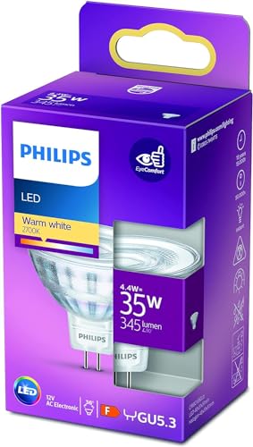 Philips LED GU5.3 Lampe 35 W Reflektor silber 36 drehbar warmweiß Nicht dimmbar