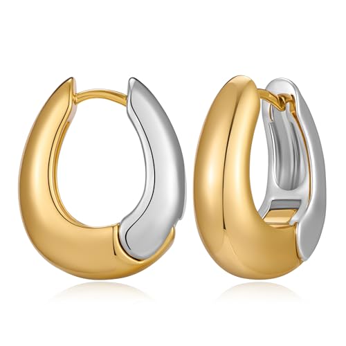 LILIE WHITE für Damen Creolen für Damen Modernes Design in Gold und Elegante für jeden Anlass