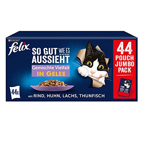 FELIX So gut wie es aussieht Gemischte Vielfalt Katzennassfutter 44x85g Portionsbeutel