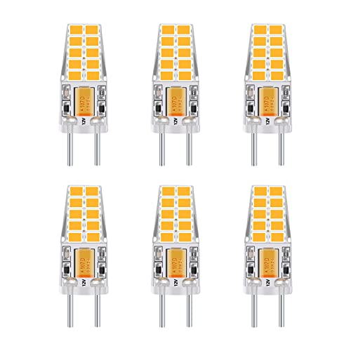 Klarlight 3W.35.35 Bi Pin Sockel AC DC 12V 3000K WarmweiÃŸ 2 Stifte 6 Pack Ersatz 25W HalogenÃ¼hbirneÃ¼hlampe fÃ¼r Kronleuchter HÃ¤ngelampen Wandleuchte NICHT DIMMBAR