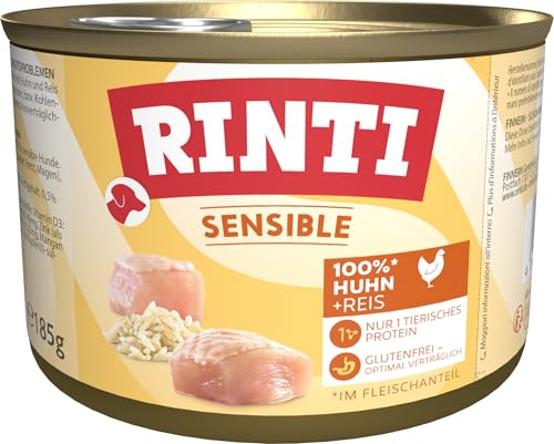 Rinti Hundefutter Sensible Huhn Reis 185 g 12er Pack 12 x 185 g
