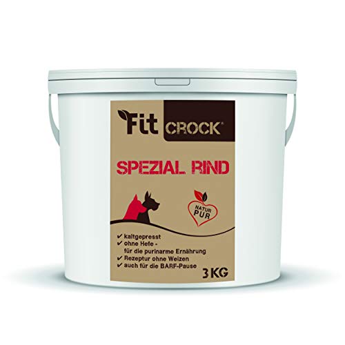 cdVet Fit-Crock Hundefutter trocken Spezial Rind Mini 3 kg purinarm getreidefrei
