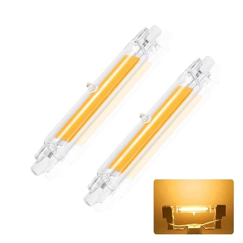 Hsientpe 10W Ersatz für J78mm 100W Halogenstab Warmweiß 3000K 1000LM Kein Flackern 360 Abstrahlwinkel 2PCS