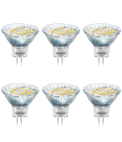 Akynite 2Wß 3000K 250LM 120 Grad 10W 20W Halogen Ersatz 12V 24V DC Einbaustrahlerß für Wohnwagen 6ück