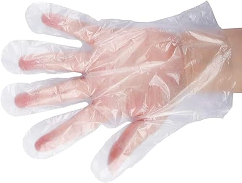 2000 PCS Einweg-Handschuhe aus transparentem Polyethylen-Kunststoff transparente PE-Handschuhe zum Kochen Reinigung Malerei Haarfarbe