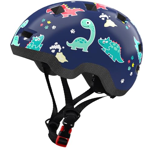 Fahrradhelm für Kinder Kleinkinder 1 2 3 4 5 6 7 8 Jahre Kinder 1-2 2-4 3-5 5-8 Skateboard-Helme für Jungen und Mädchen XS-Dinosaurier