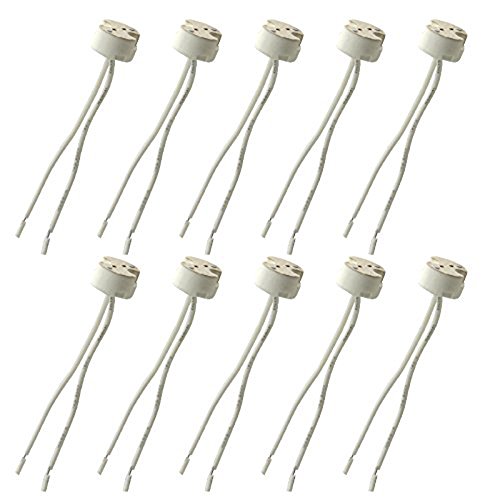 10 Stück GU5.3 Sockel Keramiksockel FINELED.3 MR11 Lampenfassung für 12 V Halogen Drahtverbinder Basissockel Adapter