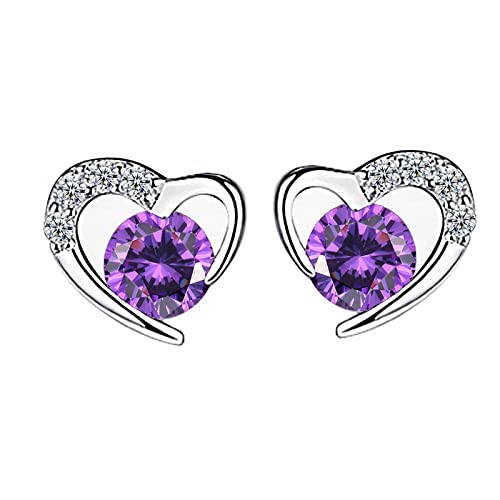 Creolen-Set personalisierte herzförmige Ohrringe Ohrringe Zirkonia Damen-Ohrringe Clip-On-Ohrringe für Frauen Eine Größe Kupfer Kein Edelstein