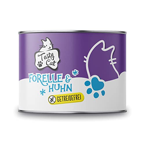 Tasty Cat Nassfutter für Katzen Forelle Huhn 6 x 200g. getreidefrei zuckerfrei