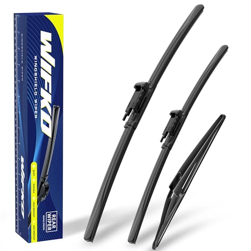 Wifko Scheibenwischer Kompatibel für Fiat Punto 199 Punto Evo 199 Grande Punto 199 2012-2018 Vorne Hinten Set Frontscheibenwischer und heckscheibenwischer Set für Frontscheibe und Heckwischer