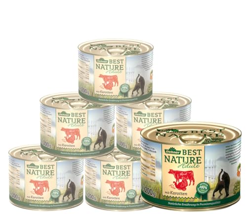 Dehner Best Nature Katzenfutter Adult Rind und Pute mit Karotten 6 x 200 g 1.2 kg