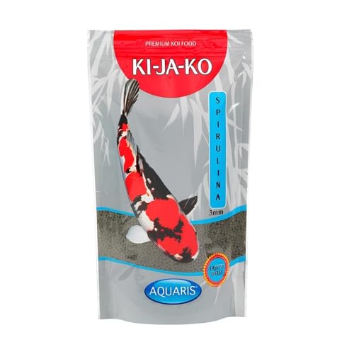 KI-JA-KO Spirulina Plus farbverstärkendes Carotinoid-reiche Koi Fischfutter 1 kg 3 mm - mit Capsanthin und Astaxanthin und Forplus Omega-3-reiche Algen