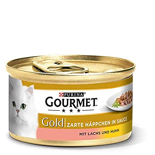 Gourmet Gold Katzenfutter mit Lachs und Huhn 85 g