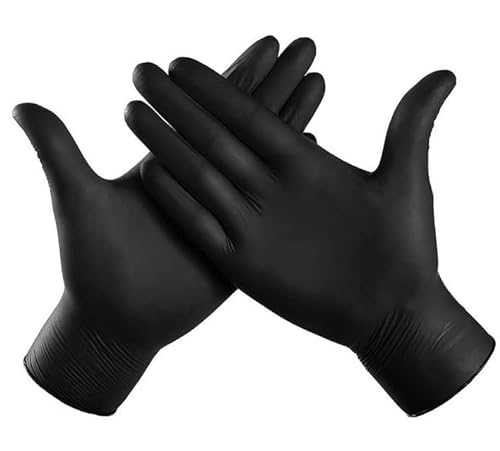 Gedikum Nitrilhandschuhe Schwarz puderfreie Einweghandschuhe BLACK Größe S - 1000 Stück deckende undurchsichtige schwarze Farbe latexfreie Einmalhandschuhe L