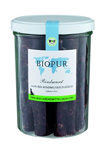 BIOPUR Tiernahrung Bio Rindswurst 180g Glas