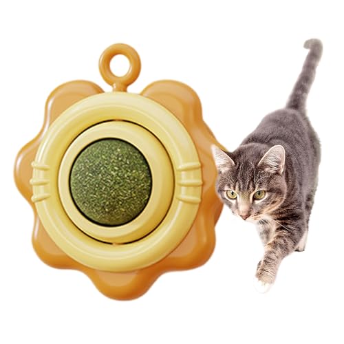 Katzenminze Spielbälle Für Die Wand 360 Grad Rotierendes Wandspielzeug Klebender Leckball - Für Zuhause Wohnzimmer Schlafzimmer Reise Training Aktivitäten Nach Dem Essen Zur Vorbeugung Von Langeweil