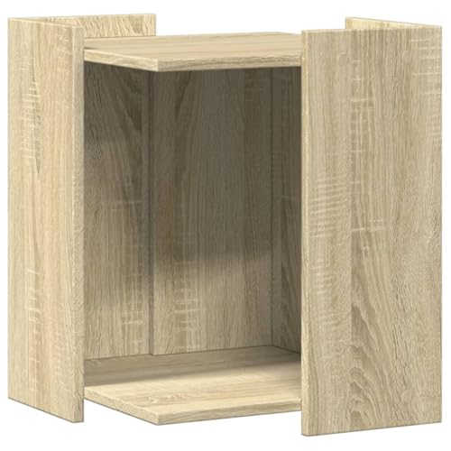 vidaXL Katzenklo Schrank Katzenschrank Katzentoilette Beistelltisch Katzenhaus Katzenmöbel Verstecktes Design Sonoma Eiche Holzwerkstoff