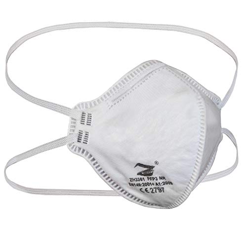 ALPIDEX 50 X Mundschutz FFP3 ohne Ventil Maske Atemschutzmaske FFP 3 Mund- und Nasenschutz Filterleistung 99%