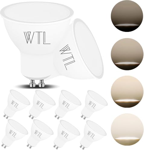 WTL GU10 LED Lampen 7W 4000K Dimmbar 600LM LED Leuchtmittel Scheinwerfer Natürlich weiß LED 120 Grad Abstrahlwinkel Reflektorlampe LED Lampen 10 Stück