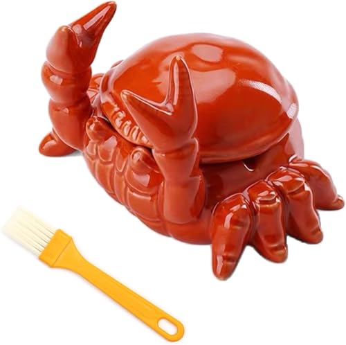 Geoyien Aschenbecher für Draussen Aschenbecher mit Deckel Mit Reinigungsbürste Lustig Winddicht Geruchsdicht Waschbar für Wohnzimmer Büros Gärten Balkone Orange