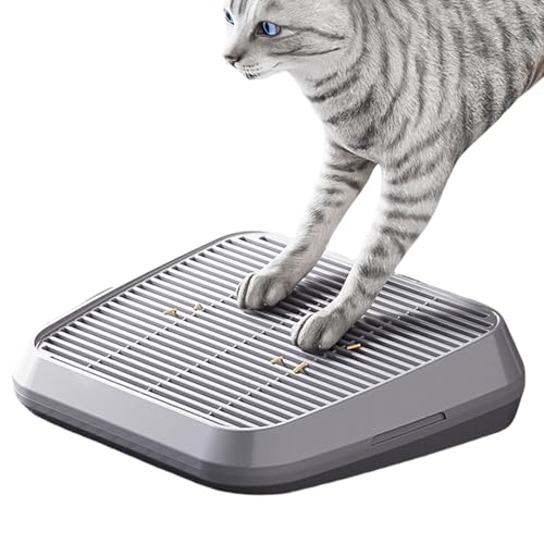 Katzentoilette Rampe - Katzenstrauder -Fangen -Rampe Nicht rutschende Doppelschichtschale Anti-Tracking-Erhöhung der Haustiermatte leichte Lieferungen für Kätzchen Innennutzung reduziert Chaos