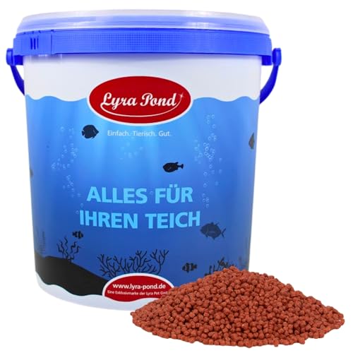 Lyra Pond 10 L Pond Colour Astax Pellets im Eimer Für Leuchtende Farben Proteinreiches Fischfutter mit Astaxanthin Leicht verdauliches Teichfutter Artgerechte Zusammensetzung für Teichfische