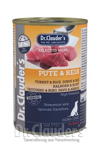 Dr.Clauder s Nassfutter PREBIOTICS Pute Reis 400g für Hunde