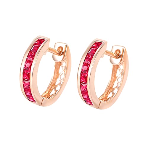  18 Karat 750 Kreis 0.58ct Rot Rubin